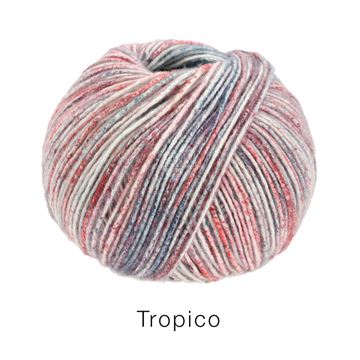 TROPICO - 009 - grå rød/lys grå/ecru/ jeans
